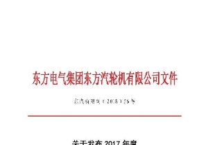 南通電站閥門榮獲東汽2017年度“供應(yīng)商質(zhì)量管理Q1獎”